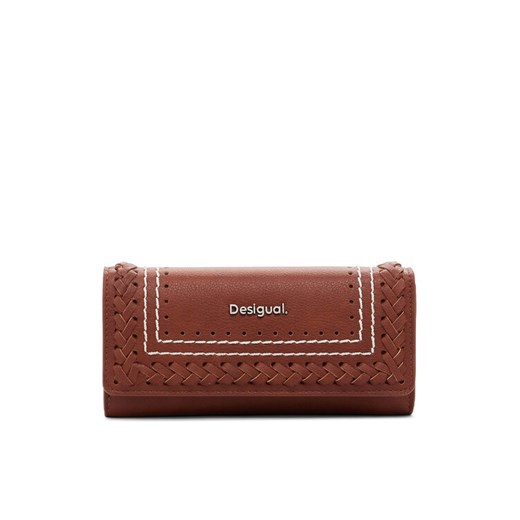 Desigual Duży Portfel Damski 25SAYP21 Brązowy ze sklepu MODIVO w kategorii Portfele damskie - zdjęcie 182681939