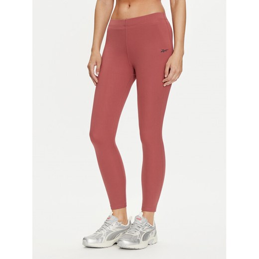 Reebok Legginsy Yoga Peached 7/8 Tight 100037475 Bordowy Slim Fit ze sklepu MODIVO w kategorii Spodnie damskie - zdjęcie 182681949