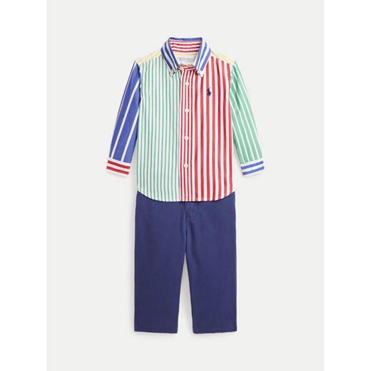 Polo Ralph Lauren Komplet koszula i spodnie materiałowe 320958600001 Kolorowy Regular Fit ze sklepu MODIVO w kategorii Komplety niemowlęce - zdjęcie 182681999