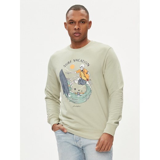 Jack&Jones Bluza Zion 12249451 Zielony Standard Fit ze sklepu MODIVO w kategorii Bluzy męskie - zdjęcie 182682007
