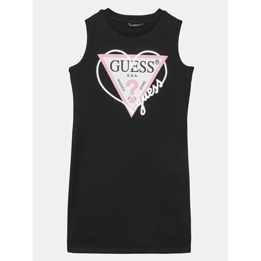 Guess Sukienka codzienna J4RK38KA6W4 Czarny Regular Fit ze sklepu MODIVO w kategorii Sukienki dziewczęce - zdjęcie 182682028