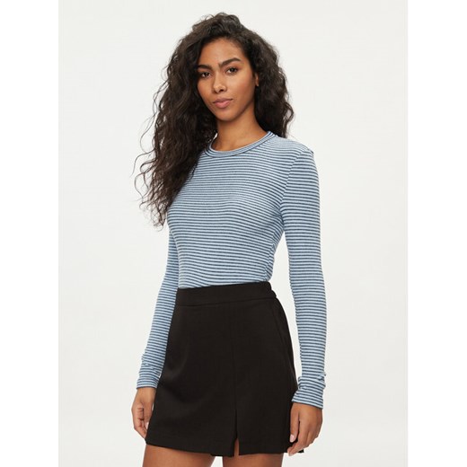 Noisy May Bluzka Posy 27026866 Niebieski Slim Fit ze sklepu MODIVO w kategorii Bluzki damskie - zdjęcie 182682209