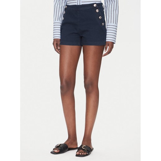 Morgan Szorty jeansowe 241-SHIVAL Granatowy Slim Fit ze sklepu MODIVO w kategorii Szorty - zdjęcie 182682228