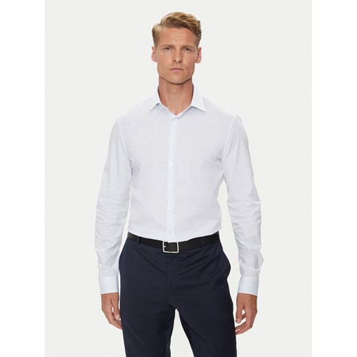 Calvin Klein Koszula K10K113536 Biały Slim Fit ze sklepu MODIVO w kategorii Koszule męskie - zdjęcie 182682286