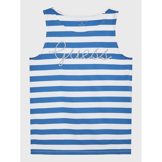 Guess Top J3GI25 K9NE3 Niebieski Regular Fit ze sklepu MODIVO w kategorii Bluzki dziewczęce - zdjęcie 182682309