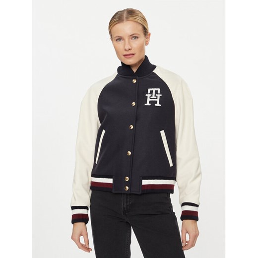 Tommy Hilfiger Kurtka bomber WW0WW39152 Granatowy Regular Fit ze sklepu MODIVO w kategorii Kurtki damskie - zdjęcie 182682336