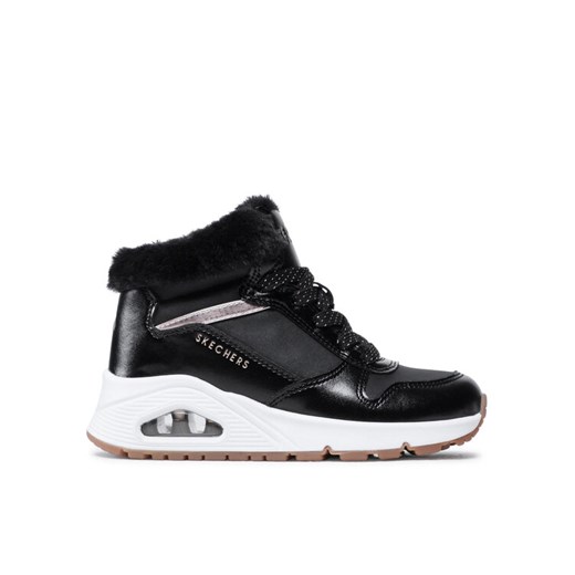 Skechers Sneakersy Uno Cozy On Air 310518L/BKRG Czarny ze sklepu MODIVO w kategorii Buty zimowe dziecięce - zdjęcie 182682358