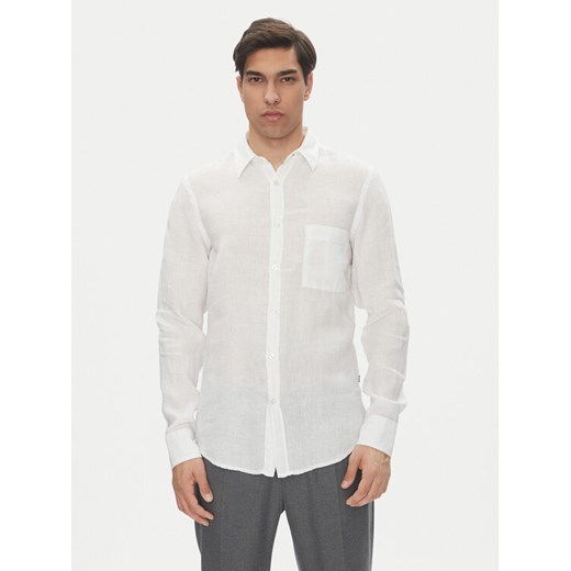 BOSS Koszula 50537381 Biały Regular Fit ze sklepu MODIVO w kategorii Koszule męskie - zdjęcie 182682359