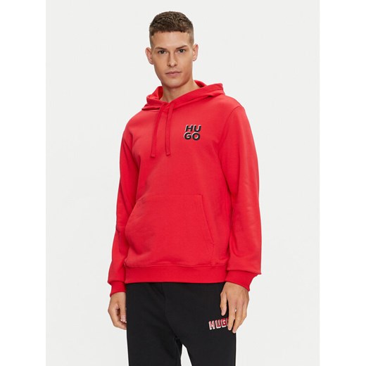 Hugo Bluza Dimonihood 50520159 Czerwony Regular Fit ze sklepu MODIVO w kategorii Bluzy męskie - zdjęcie 182682396