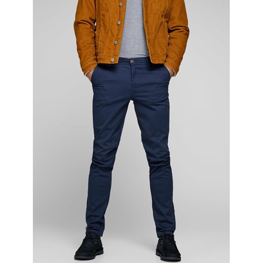 Jack&Jones Chinosy Marco 12150148 Granatowy Slim Fit ze sklepu MODIVO w kategorii Spodnie męskie - zdjęcie 182682515
