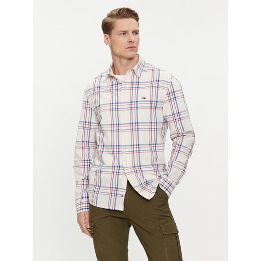 Tommy Jeans Koszula Poplin DM0DM18968 Kolorowy Regular Fit ze sklepu MODIVO w kategorii Koszule męskie - zdjęcie 182682539