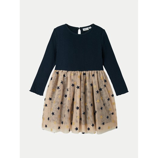 NAME IT Sukienka codzienna 13236039 Granatowy Regular Fit ze sklepu MODIVO w kategorii Sukienki dziewczęce - zdjęcie 182682996