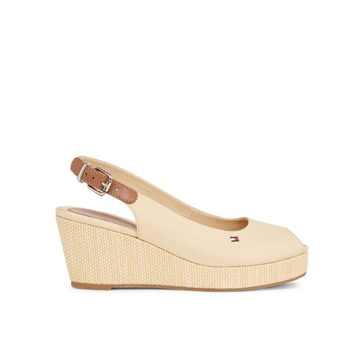 Tommy Hilfiger Espadryle Iconic Elba Sling Back Wedge FW0FW04788 Beżowy Tommy Hilfiger 41 MODIVO