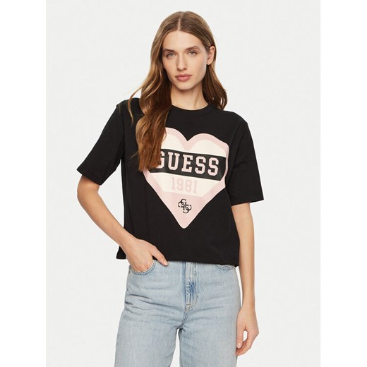 Guess T-Shirt V5RI01 I3Z14 Czarny Regular Fit ze sklepu MODIVO w kategorii Bluzki damskie - zdjęcie 182683127