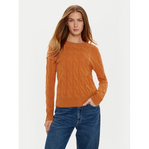 Tommy Hilfiger Sweter WW0WW43586 Pomarańczowy Regular Fit ze sklepu MODIVO w kategorii Swetry damskie - zdjęcie 182683198