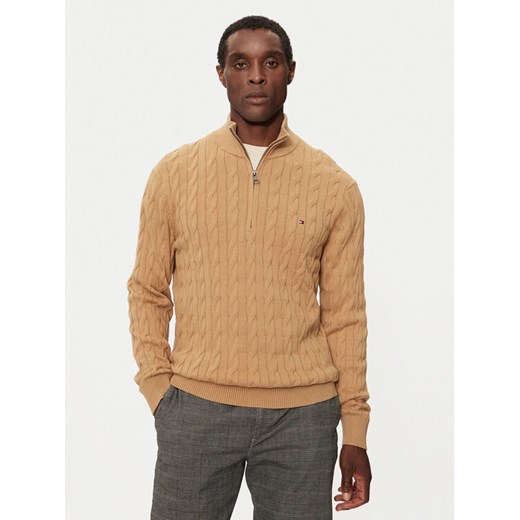 Tommy Hilfiger Sweter Classic MW0MW36532 Beżowy Regular Fit Tommy Hilfiger XXL MODIVO