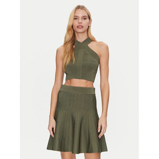 Guess Top W5GR32 Z2XY0 Zielony Slim Fit ze sklepu MODIVO w kategorii Bluzki damskie - zdjęcie 182683329