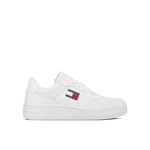 Tommy Jeans Sneakersy Tjm Retro Basket Ess EM0EM01395 Biały ze sklepu MODIVO w kategorii Buty sportowe męskie - zdjęcie 182683339
