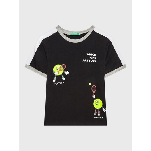 United Colors Of Benetton T-Shirt 3096G108L Czarny Regular Fit ze sklepu MODIVO w kategorii T-shirty chłopięce - zdjęcie 182683346