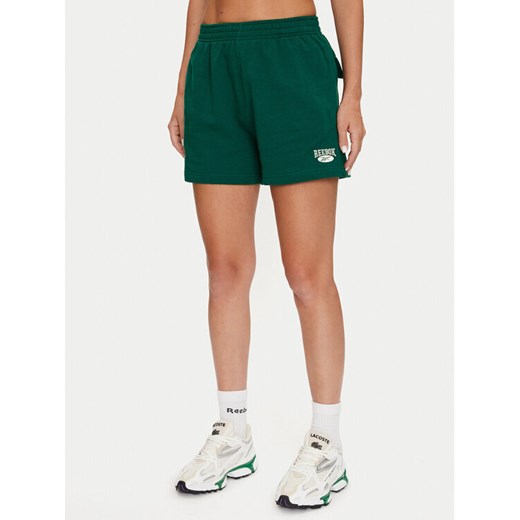 Reebok Szorty sportowe Cl Ae Sm Logo Short 100076254 Zielony Regular Fit ze sklepu MODIVO w kategorii Szorty - zdjęcie 182683456