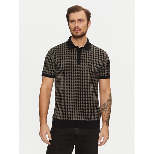 KARL LAGERFELD Polo 745084 551202 Czarny Regular Fit ze sklepu MODIVO w kategorii T-shirty męskie - zdjęcie 182683617