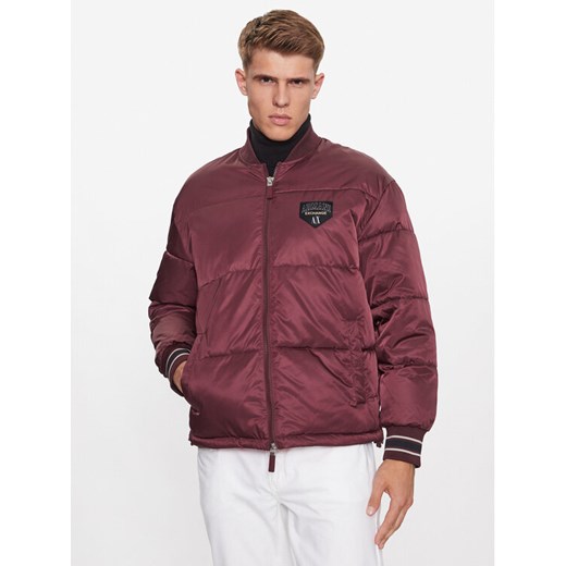 Armani Exchange Kurtka bomber 6RZB23 ZNJ7Z 14AU Bordowy Regular Fit ze sklepu MODIVO w kategorii Kurtki męskie - zdjęcie 182683628
