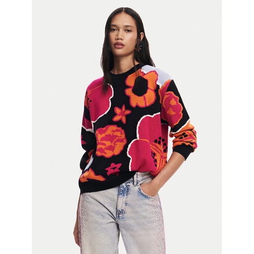Desigual Sweter Niagara 24WWJF32 Kolorowy Regular Fit ze sklepu MODIVO w kategorii Swetry damskie - zdjęcie 182683645