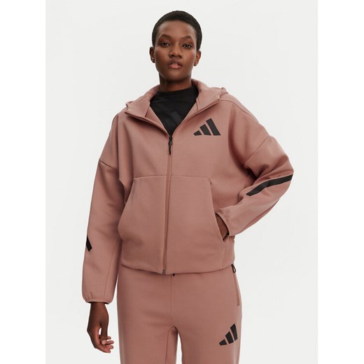 adidas Bluza Z.N.E. JC5394 Różowy Loose Fit ze sklepu MODIVO w kategorii Bluzy damskie - zdjęcie 182683647