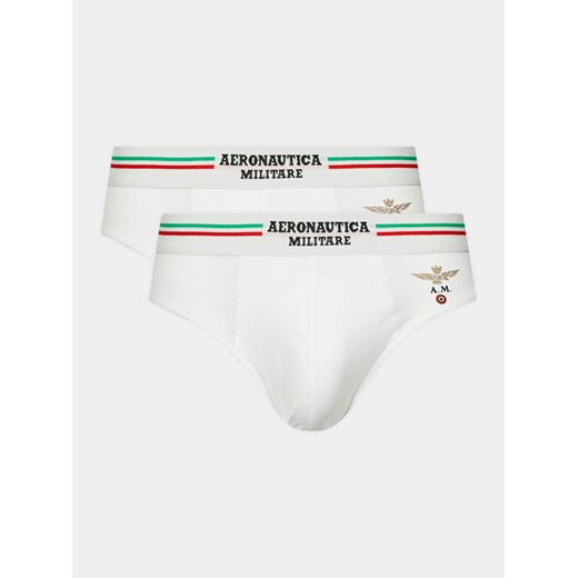 Aeronautica Militare Komplet 2 par slipów AM1USL001 Biały ze sklepu MODIVO w kategorii Majtki męskie - zdjęcie 182683729