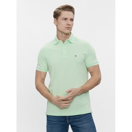 Tommy Hilfiger Polo 1985 MW0MW17771 Zielony Slim Fit ze sklepu MODIVO w kategorii T-shirty męskie - zdjęcie 182683776