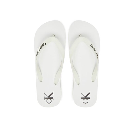 Calvin Klein Jeans Japonki Beach Sandal Transparent Tpu YM0YM01267 Biały ze sklepu MODIVO w kategorii Klapki męskie - zdjęcie 182683777