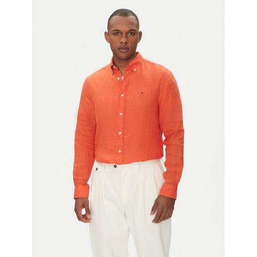 Tommy Hilfiger Koszula MW0MW34602 Pomarańczowy Regular Fit ze sklepu MODIVO w kategorii Koszule męskie - zdjęcie 182683786