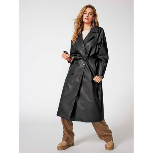 ONLY Trencz 15294002 Czarny Regular Fit ze sklepu MODIVO w kategorii Płaszcze damskie - zdjęcie 182683789