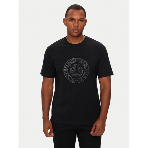Just Cavalli T-Shirt 77OAHE05 Czarny Regular Fit ze sklepu MODIVO w kategorii T-shirty męskie - zdjęcie 182683896
