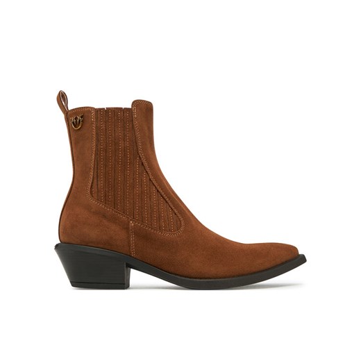 PINKO Kowbojki Tex 14 SD0345P002 Brązowy ze sklepu MODIVO w kategorii Botki - zdjęcie 182683945