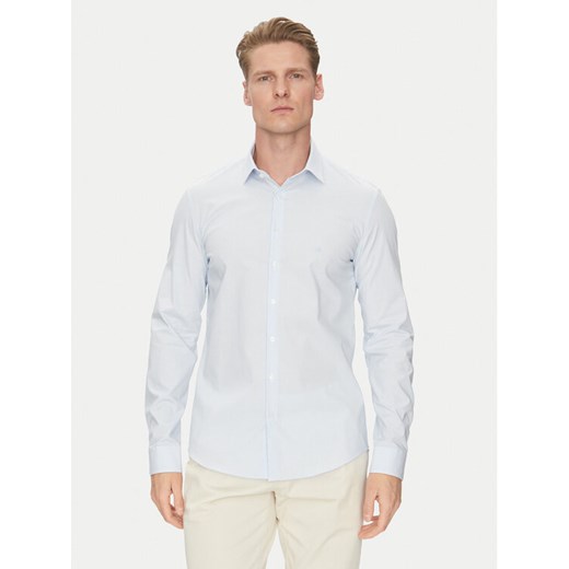 Calvin Klein Koszula K10K114301 Błękitny Slim Fit ze sklepu MODIVO w kategorii Koszule męskie - zdjęcie 182683985