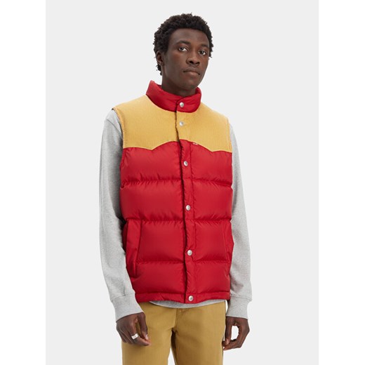 Levi's® Kamizelka Western Super Puffer A5634-0003 Czerwony Regular Fit ze sklepu MODIVO w kategorii Kamizelki męskie - zdjęcie 182684007
