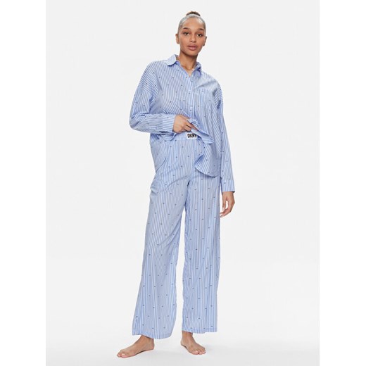 DKNY Piżama YI90008 Niebieski Regular Fit ze sklepu MODIVO w kategorii Piżamy damskie - zdjęcie 182684016