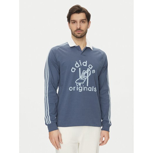 adidas Polo Rugby JD1090 Niebieski Regular Fit ze sklepu MODIVO w kategorii T-shirty męskie - zdjęcie 182684098