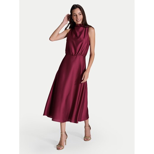 Swing Sukienka koktajlowa 5AI13700 Bordowy Regular Fit ze sklepu MODIVO w kategorii Sukienki - zdjęcie 182684259