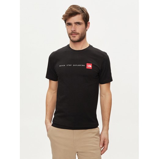 The North Face T-Shirt Never Stop NF0A87NS Czarny Regular Fit ze sklepu MODIVO w kategorii T-shirty męskie - zdjęcie 182684269