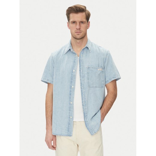 Calvin Klein Jeans Koszula jeansowa J30J327180 Niebieski Regular Fit ze sklepu MODIVO w kategorii Koszule męskie - zdjęcie 182684275
