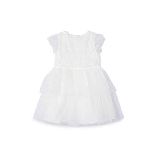 Mayoral Sukienka elegancka 3914 Écru Regular Fit ze sklepu MODIVO w kategorii Sukienki dziewczęce - zdjęcie 182684317