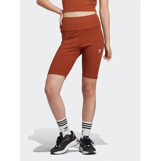 adidas Szorty sportowe Rib Shorts IL9621 Brązowy ze sklepu MODIVO w kategorii Szorty - zdjęcie 182684346