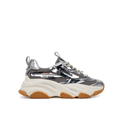 Steve Madden Sneakersy Possession-E SM19000033 Srebrny ze sklepu MODIVO w kategorii Buty sportowe damskie - zdjęcie 182684357