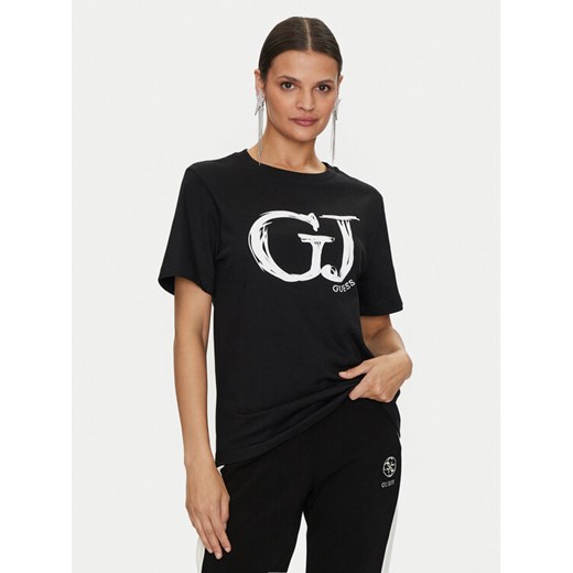 Guess T-Shirt Sara V4YI01 K8FQ4 Czarny Regular Fit Guess XS MODIVO