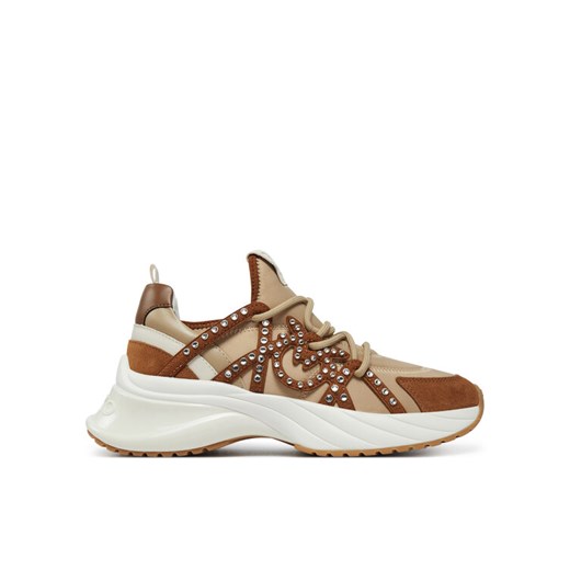 PINKO Sneakersy Ariel 16 SS0085T029 Brązowy ze sklepu MODIVO w kategorii Buty sportowe damskie - zdjęcie 182684398