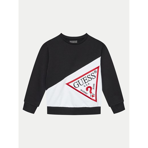 Guess Bluza L4YQ04 KA6R4 Czarny Regular Fit ze sklepu MODIVO w kategorii Bluzy chłopięce - zdjęcie 182684469
