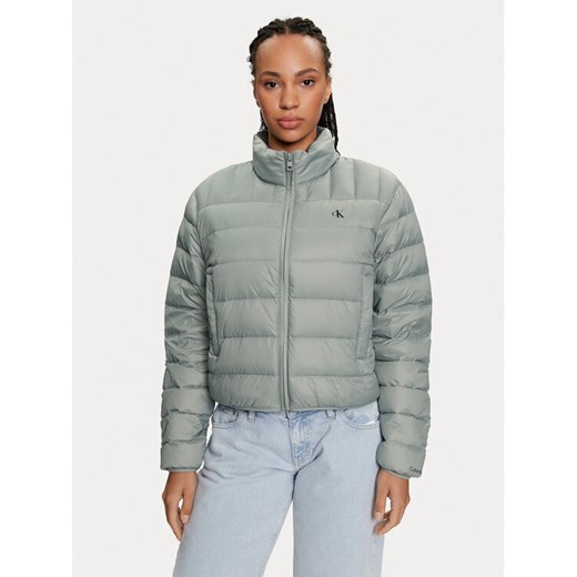 Calvin Klein Jeans Kurtka puchowa J20J222585 Szary Regular Fit ze sklepu MODIVO w kategorii Kurtki damskie - zdjęcie 182684507