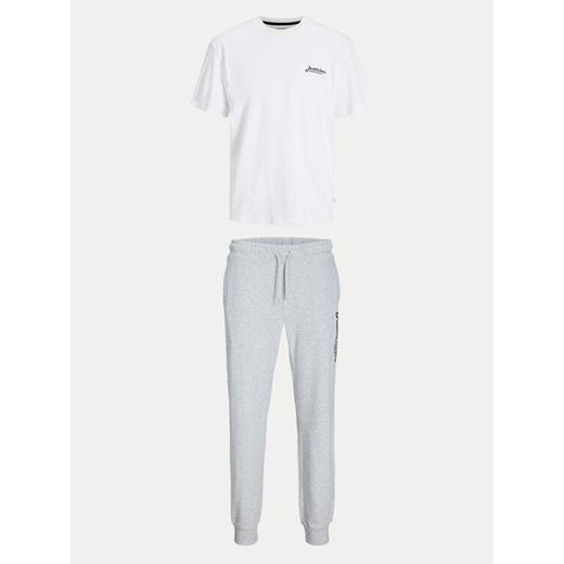Jack&Jones Komplet t-shirt i spodnie dresowe Beau 12277849 Biały Relaxed Fit XL MODIVO